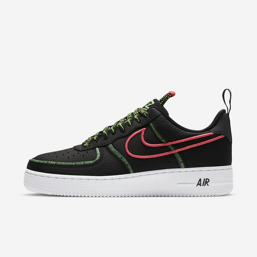 Sneakers Nike Air Force 1 '07 Worldwide Noir 2047-185 Black/Flash Crimson/Green Strike/Black Homme | MOW-58637776